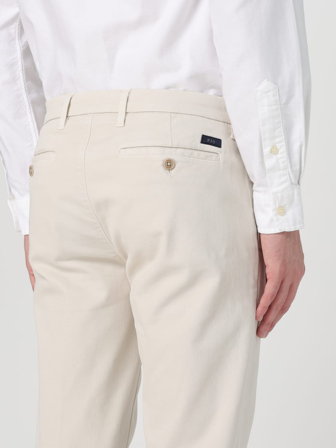 FAY PANTS: Pants men Fay, Ivory - Img 3