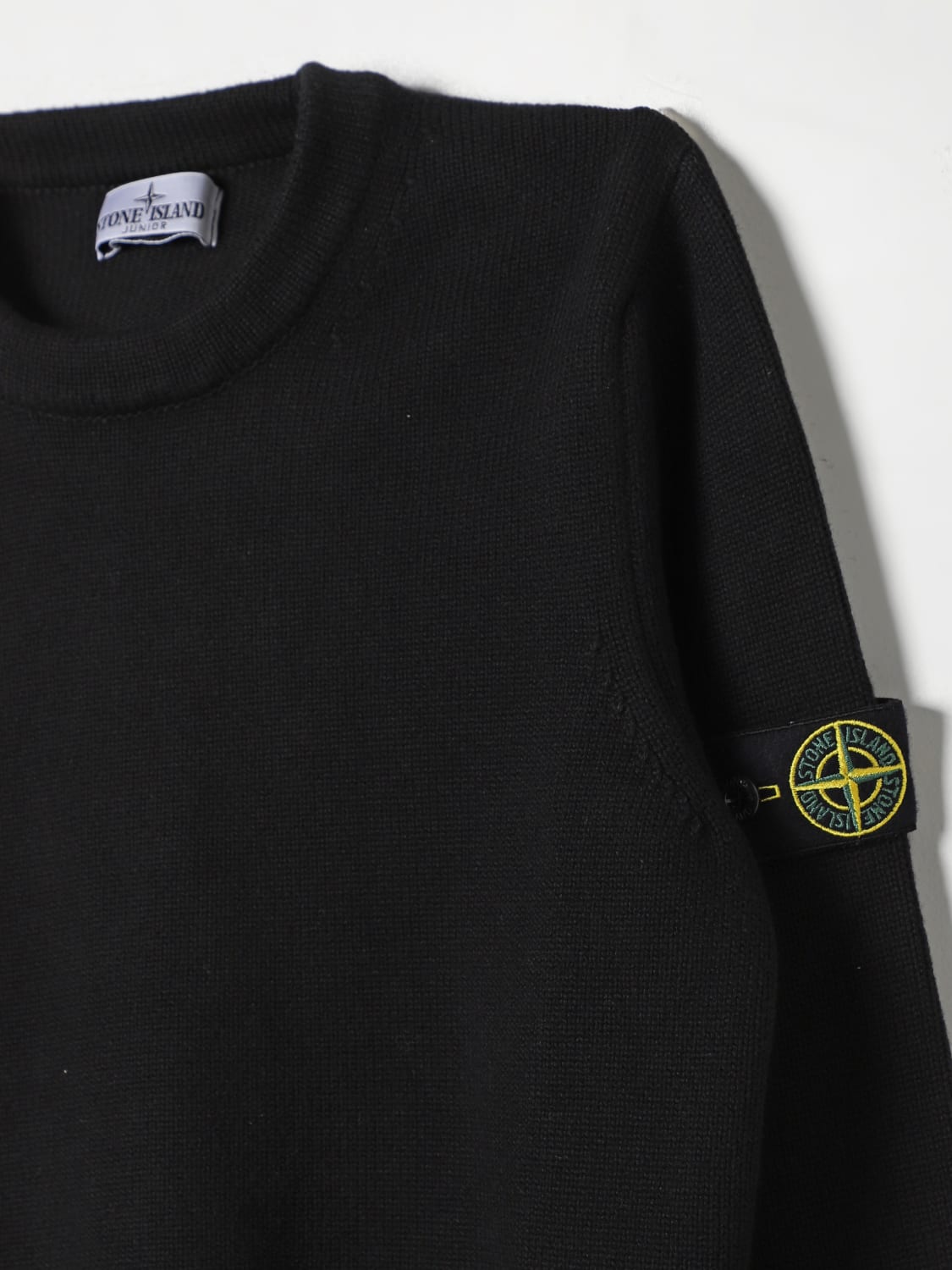 STONE ISLAND JUNIOR SWEATER: Sweater kids Stone Island Junior, Black - Img 3