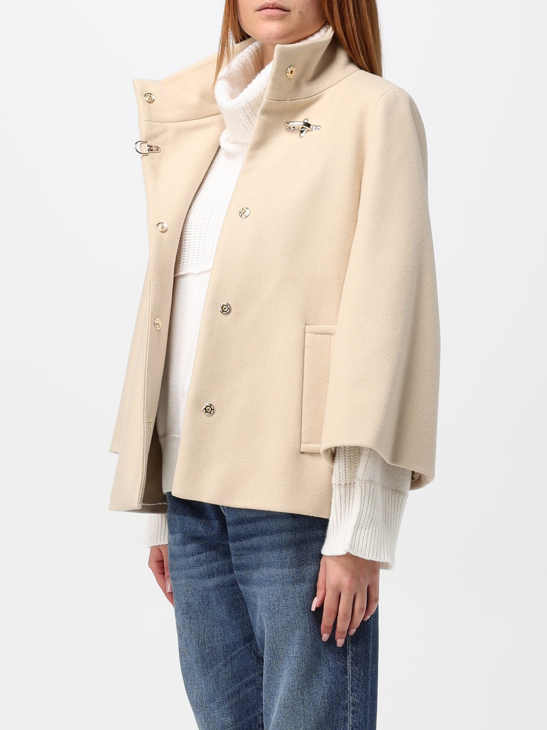 FAY COAT: Coat woman Fay, Cream - Img 3