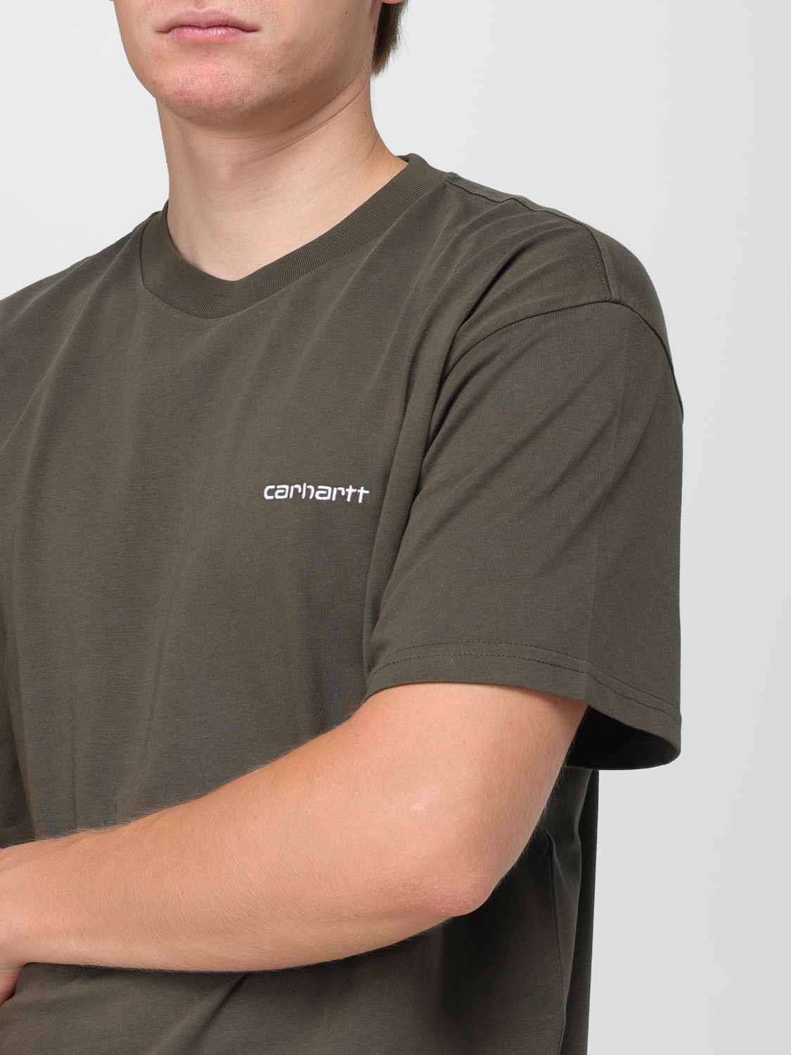 CARHARTT WIP T-SHIRT: Polo shirt men Carhartt Wip, Green - Img 3