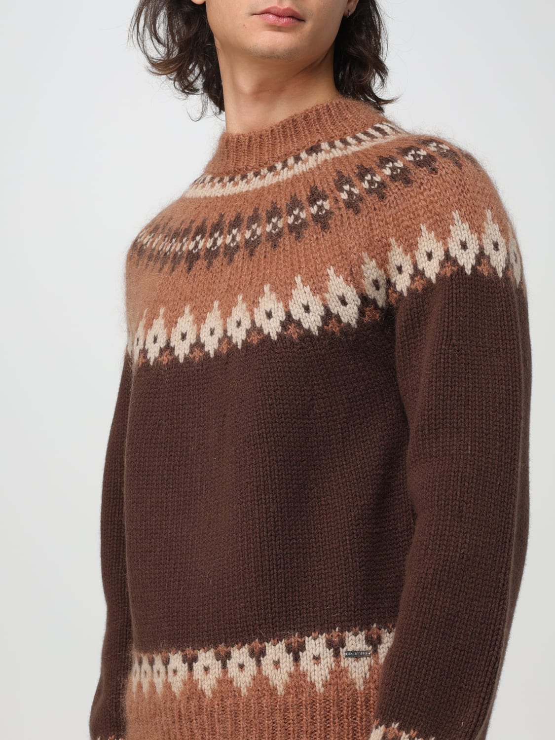 DSQUARED2 SWEATER: Sweater men Dsquared2, Brown - Img 4