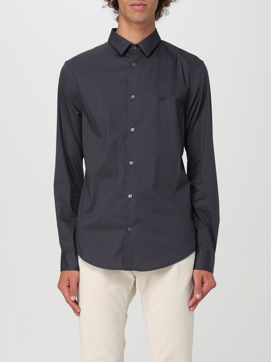 Giglio Camicia in popeline di cotone Emporio Armani