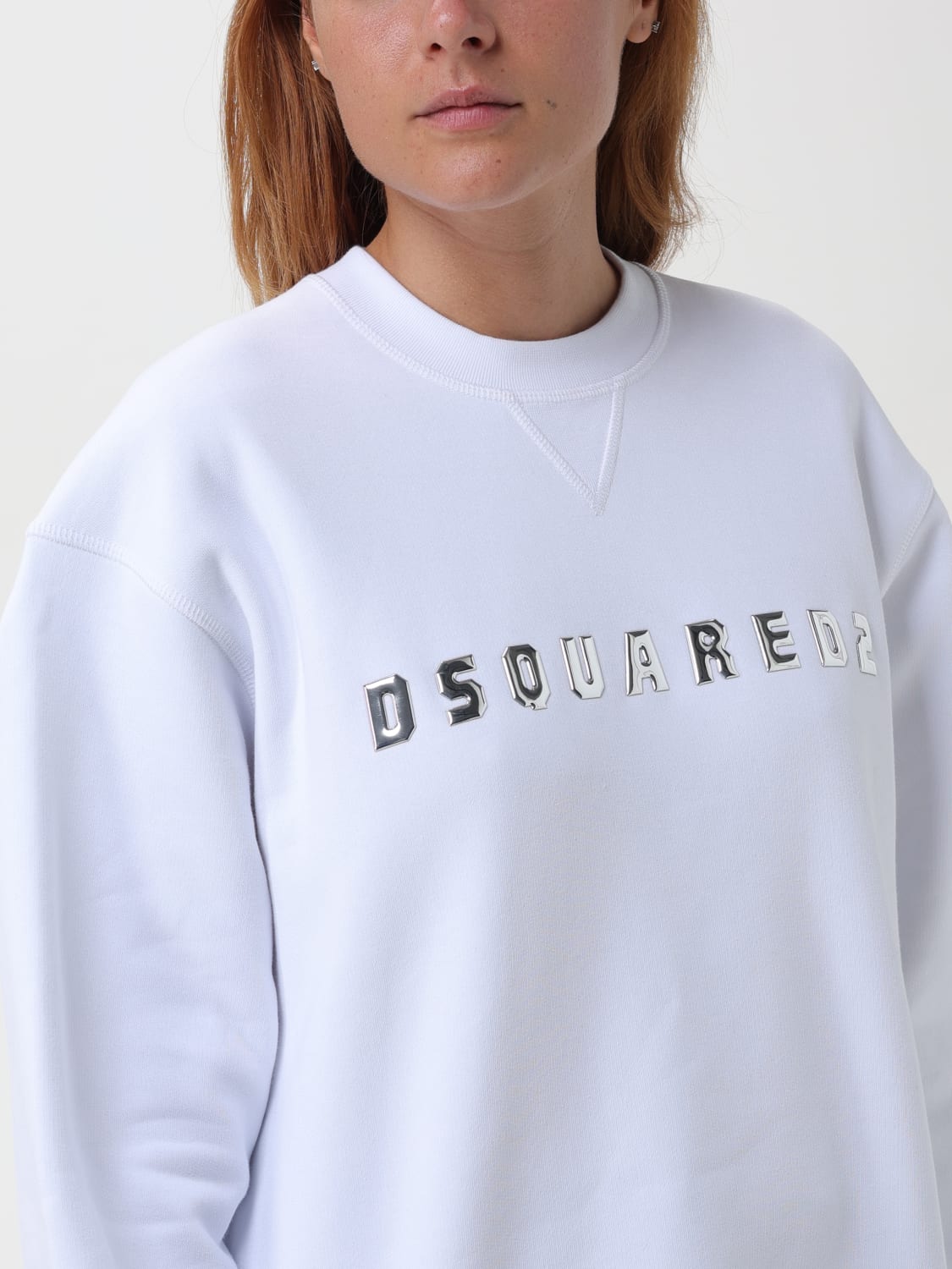 DSQUARED2 SWEATSHIRT: Pullover damen Dsquared2, Weiß - Img 4
