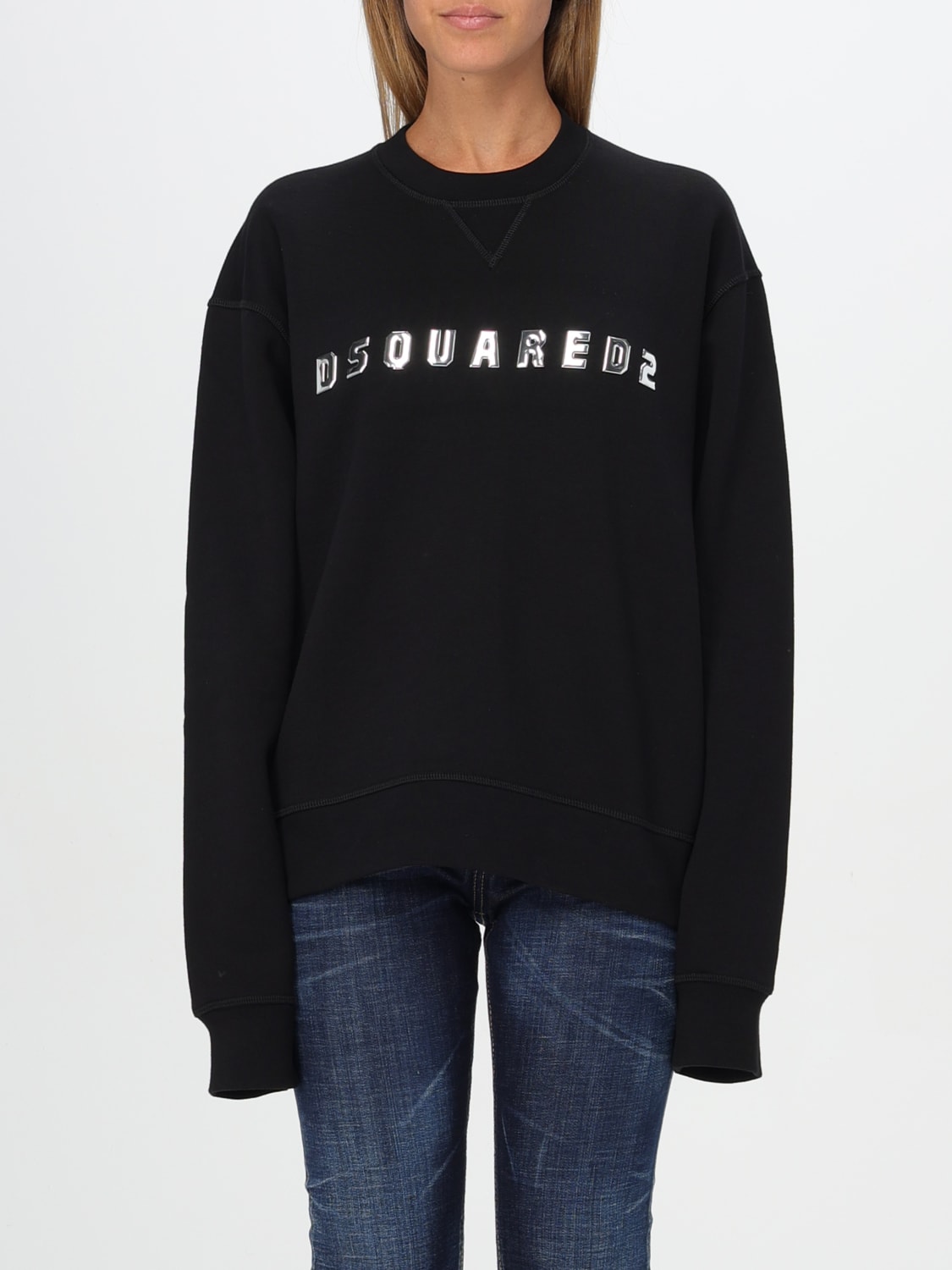 DSQUARED2 卫衣: 毛衣 女士 Dsquared2, 黑色 - Img 1