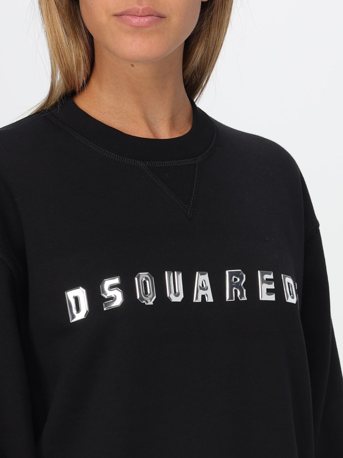 DSQUARED2 卫衣: 毛衣 女士 Dsquared2, 黑色 - Img 4