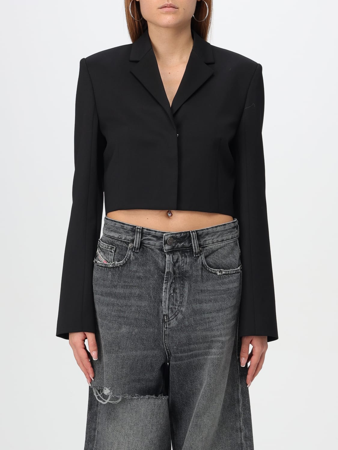 DIESEL BLAZER: Jacket woman Diesel, Black - Img 1