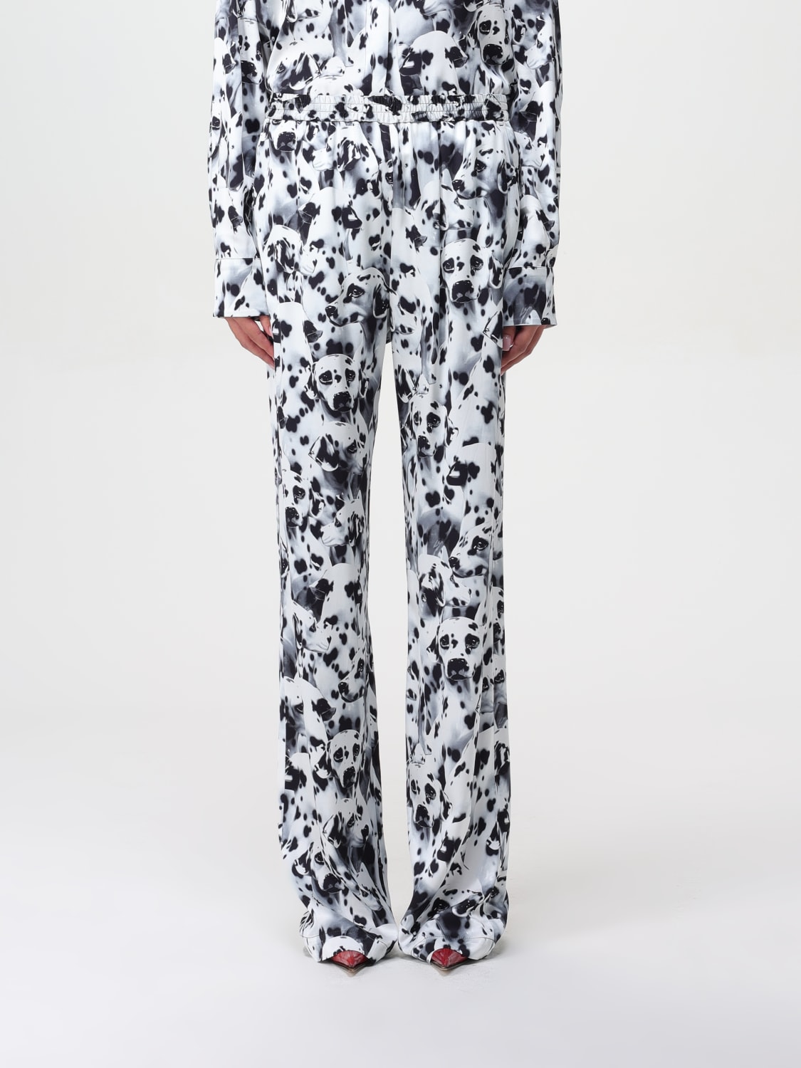 Giglio Pantalone MSGM in tessuto con stampa floreale