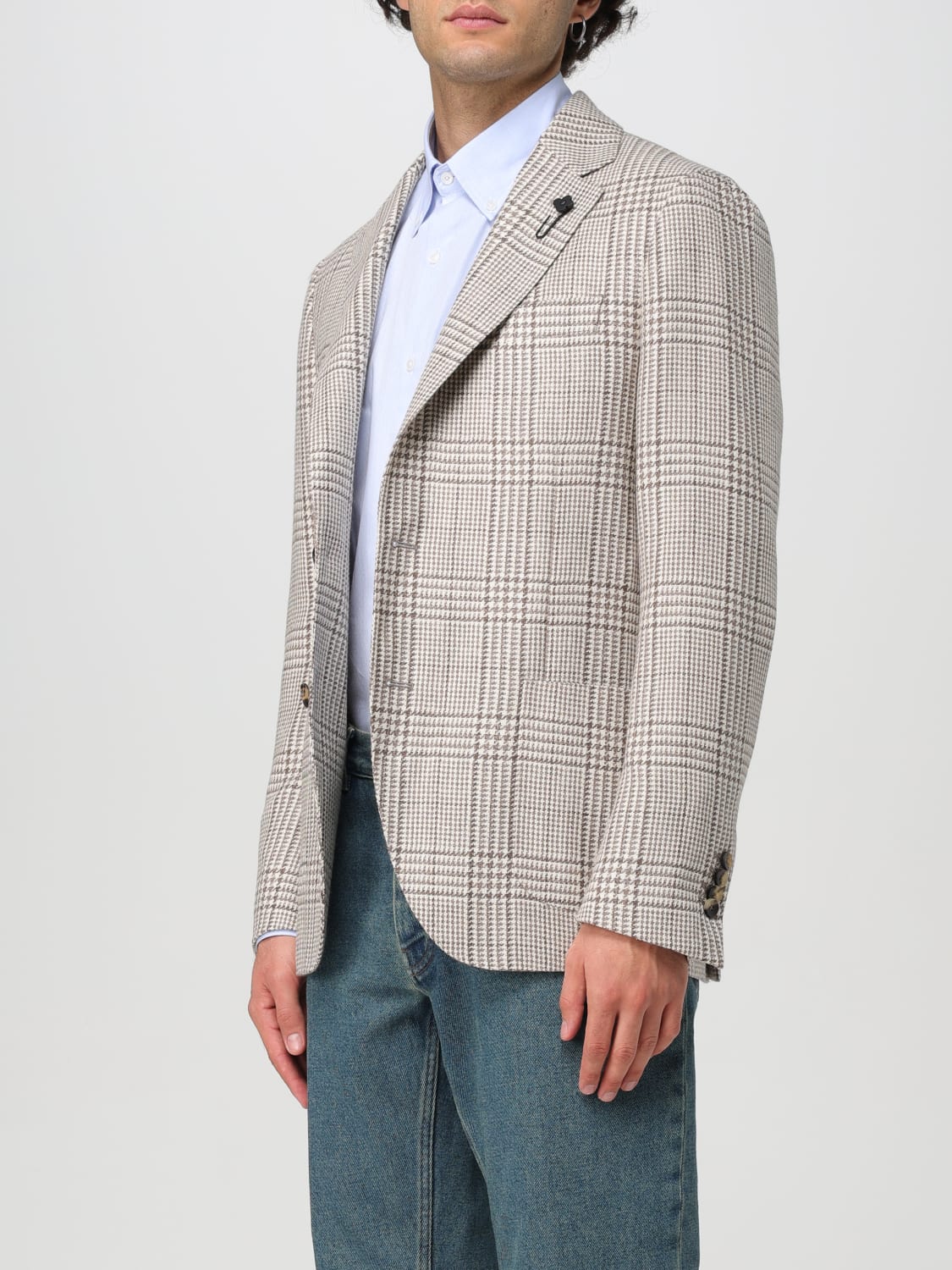 LARDINI JACKET: Jacket men Lardini, Beige - Img 3