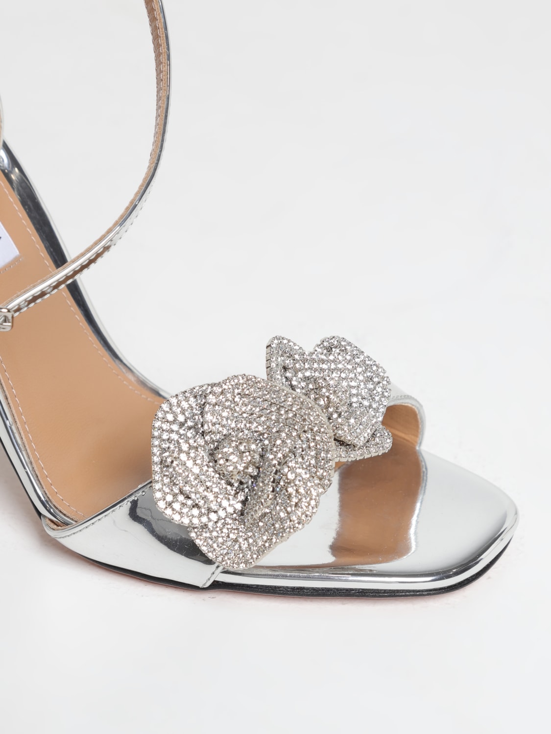 AQUAZZURA HEELED SANDALS: Shoes woman Aquazzura, Silver - Img 4