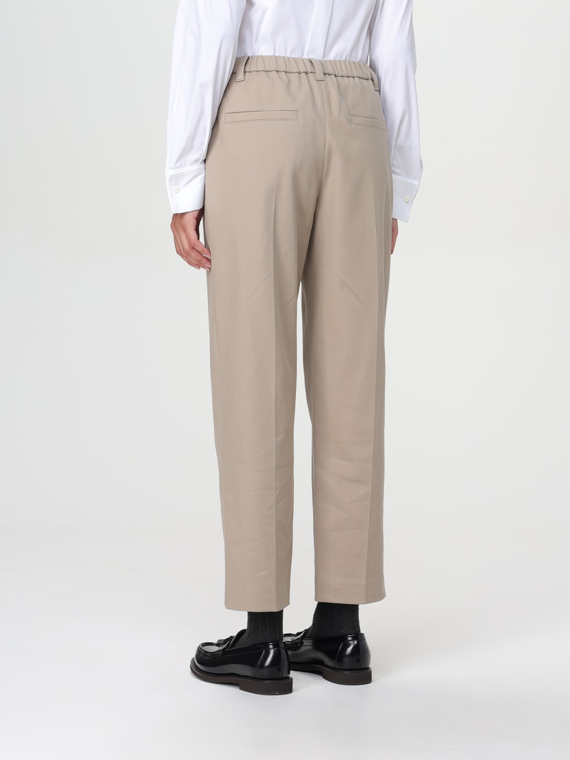 BRUNELLO CUCINELLI PANTS: Pants woman Brunello Cucinelli, Beige - Img 3