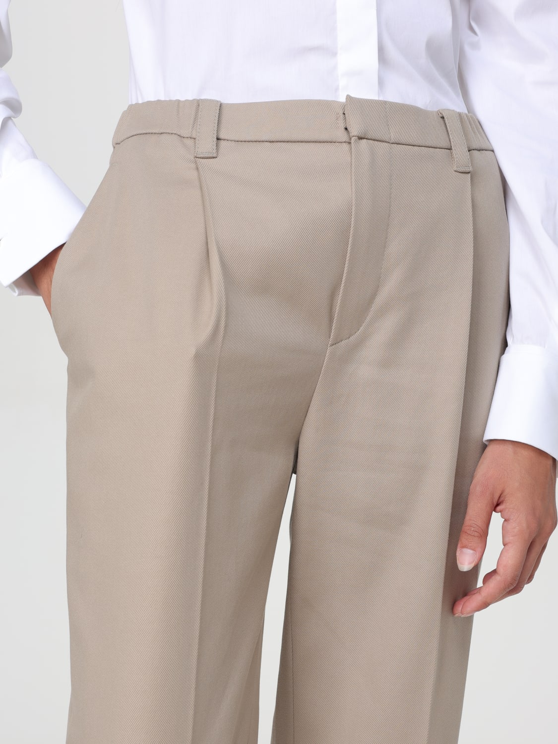 BRUNELLO CUCINELLI PANTS: Pants woman Brunello Cucinelli, Beige - Img 5