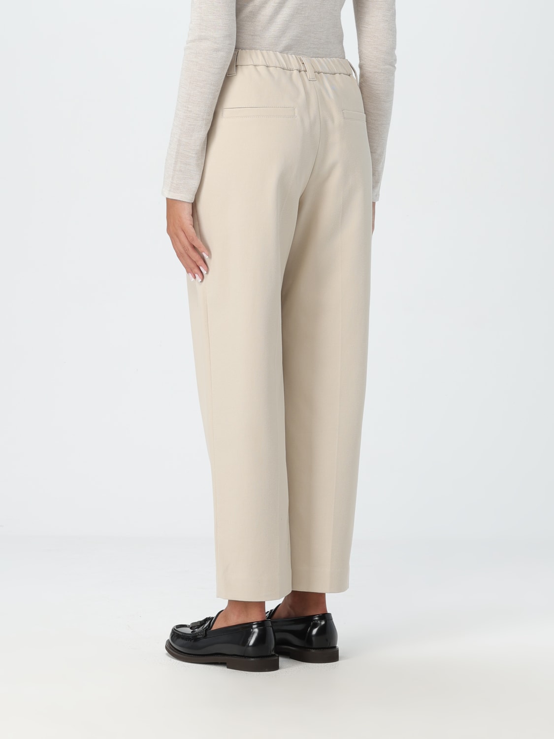 BRUNELLO CUCINELLI PANTS: Pants woman Brunello Cucinelli, Ivory - Img 3