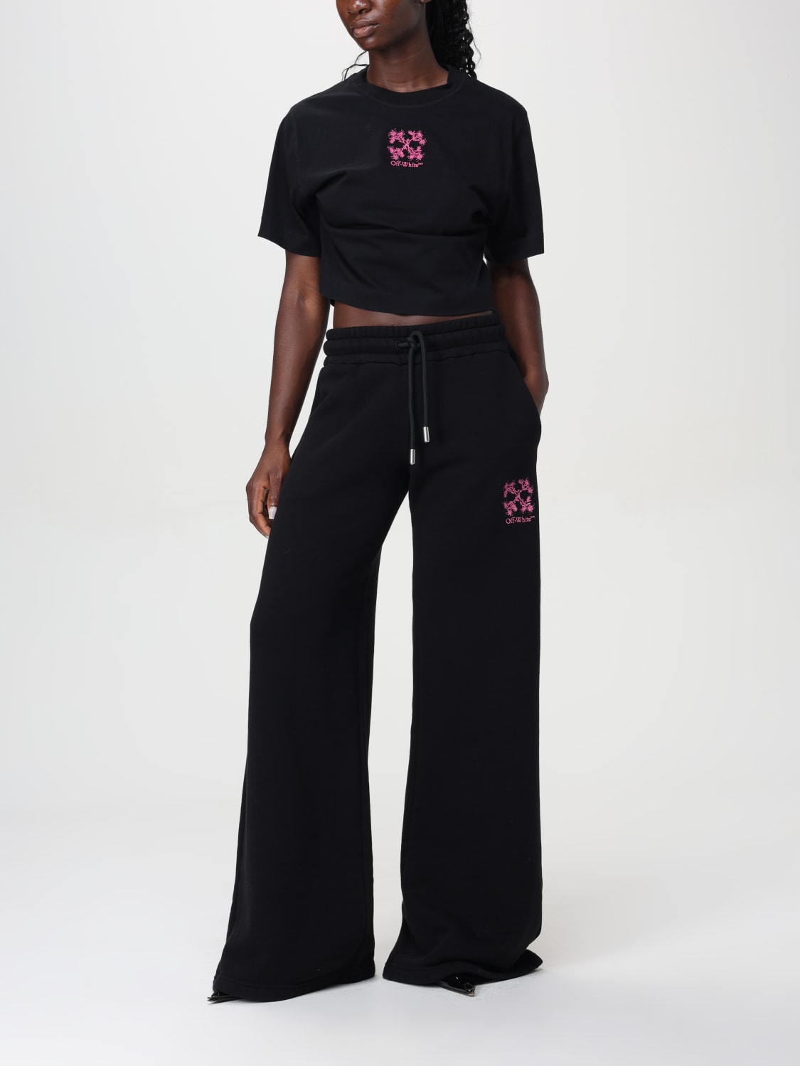 パンツ Off-White Woman Pants Black OWCH022F24FLE001103B Off-White Outlet: Pants woman - Black | Off-White pants