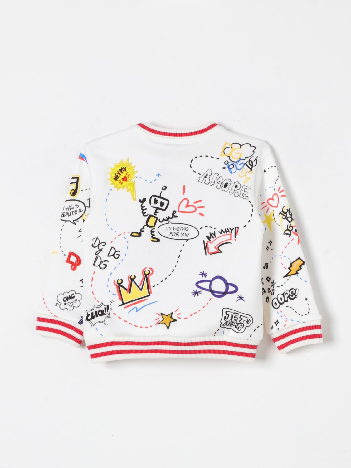 DOLCE & GABBANA SWEATER: Sweater kids Dolce & Gabbana, White - Img 2