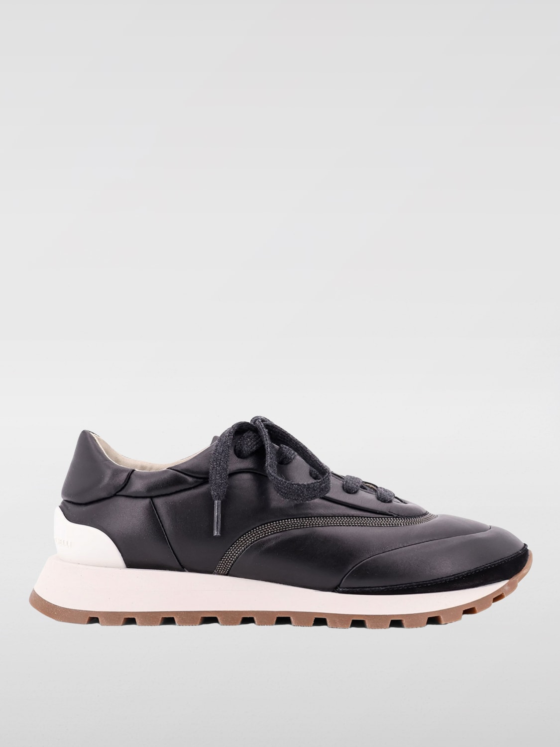 Giglio Sneakers Brunello Cucinelli in pelle con monile