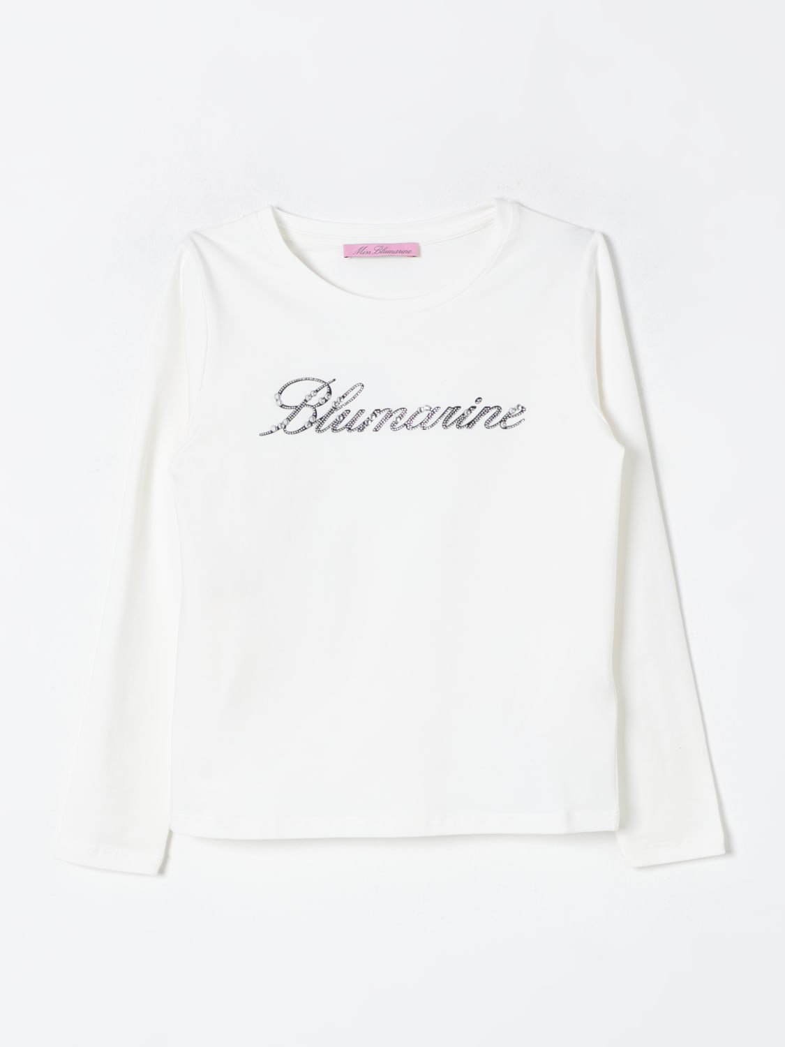 MISS BLUMARINE T-SHIRT: T-shirt kids Miss Blumarine, White - Img 1