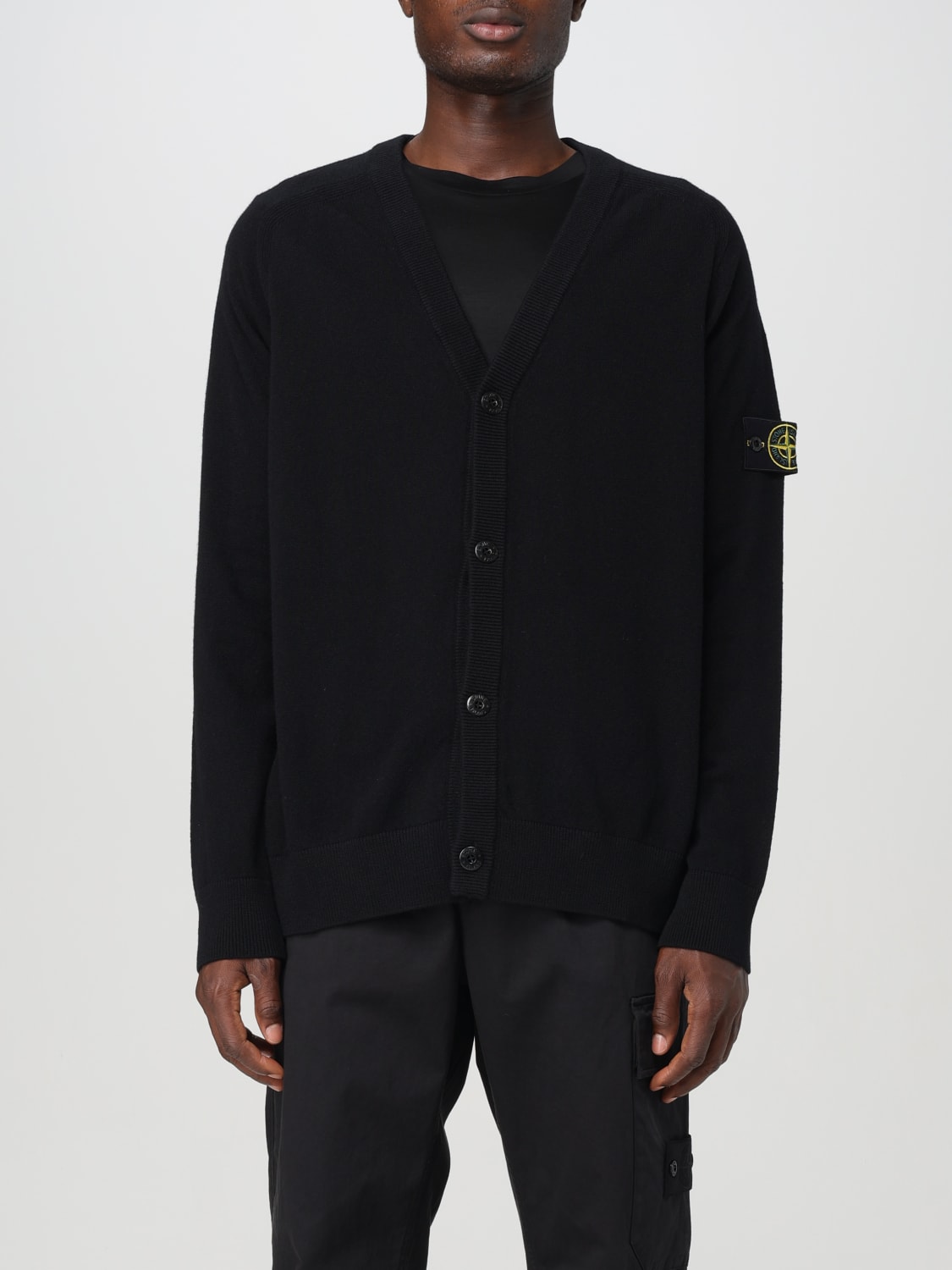 Giglio Cardigan a v basic Stone Island in lana vergine