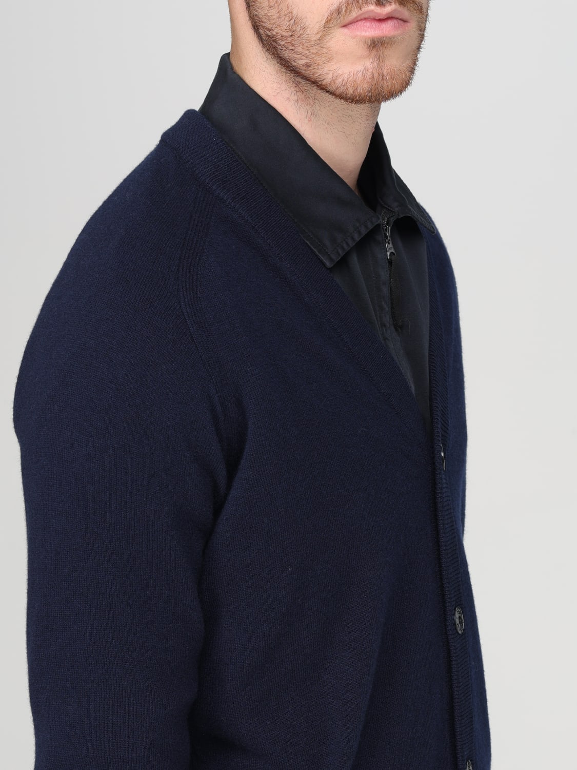 STONE ISLAND CARDIGAN: Sweater men Stone Island, Blue - Img 5