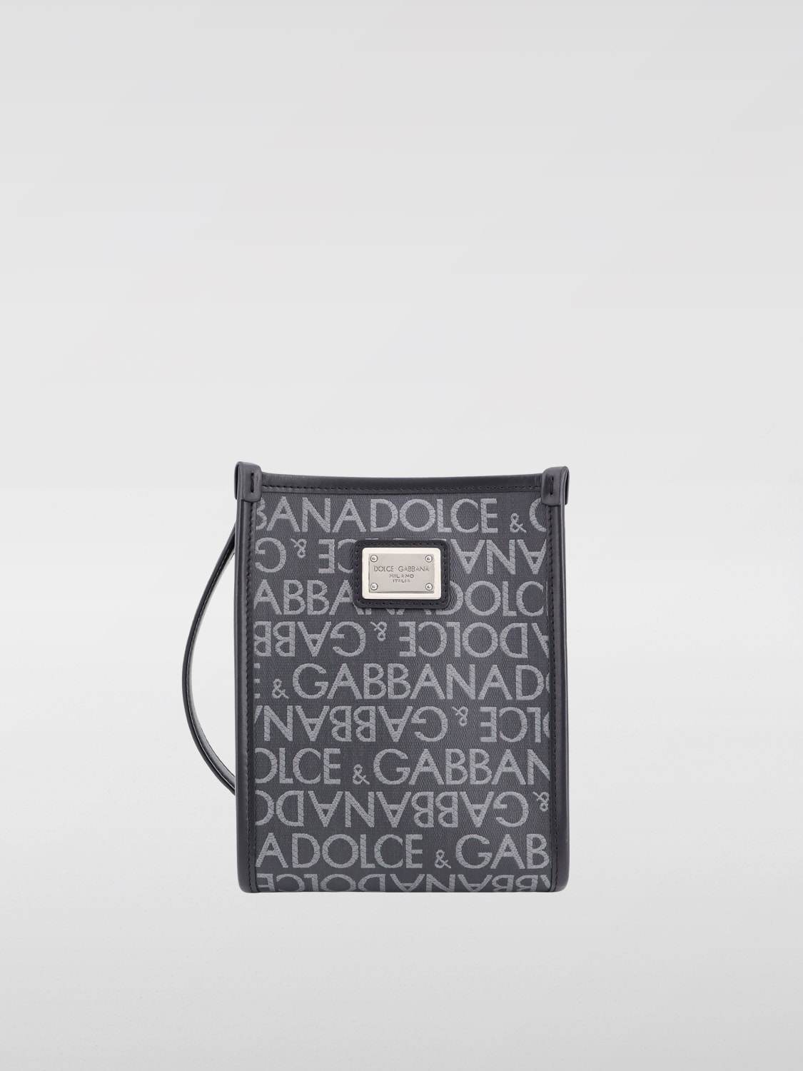 Giglio Borsa Dolce & Gabbana in nylon con logo jacquard e pelle