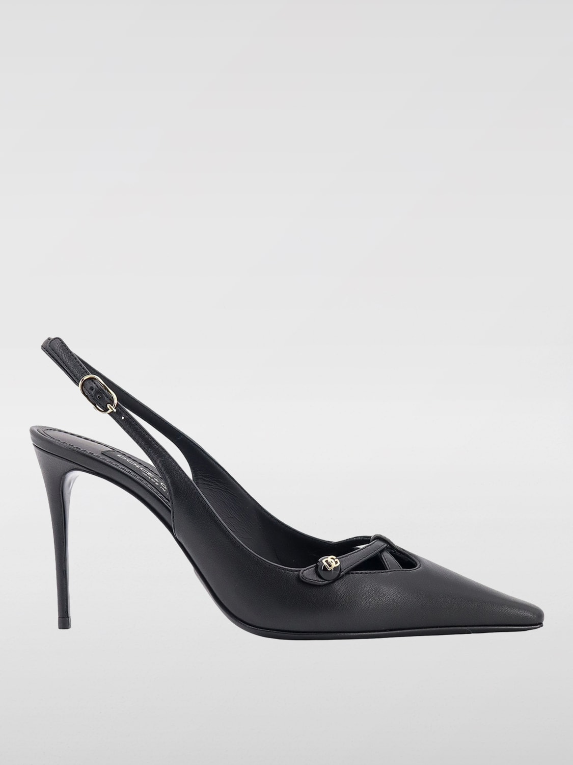 DOLCE & GABBANA SCARPE CON TACCO: Slingback Dolce & Gabbana in nappa , Nero - Img 1