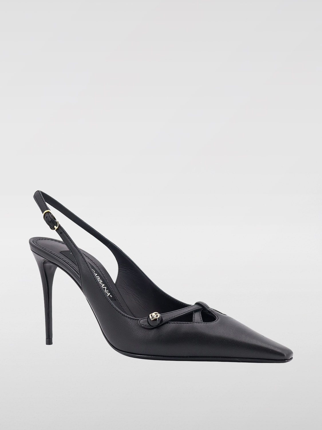 DOLCE & GABBANA SCARPE CON TACCO: Slingback Dolce & Gabbana in nappa , Nero - Img 2