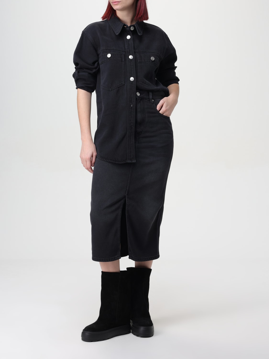 ISABEL MARANT 半身裙: 半身裙 女士 Isabel Marant, 黑色 - Img 2