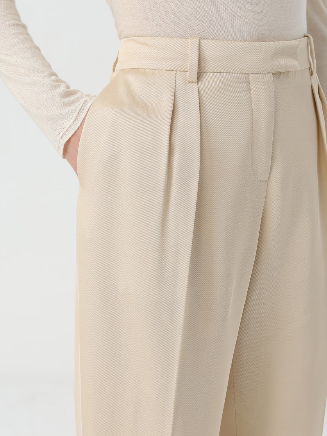 TOM FORD PANTALONI: Pantalone classico Tom Ford in seta e lana , Beige - Img 5