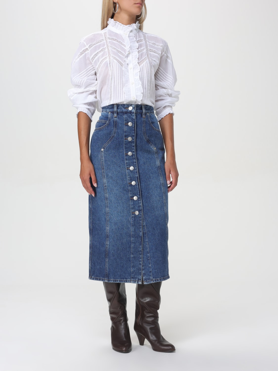 ISABEL MARANT ETOILE SKIRT: Skirt woman Isabel Marant Etoile, Blue - Img 2