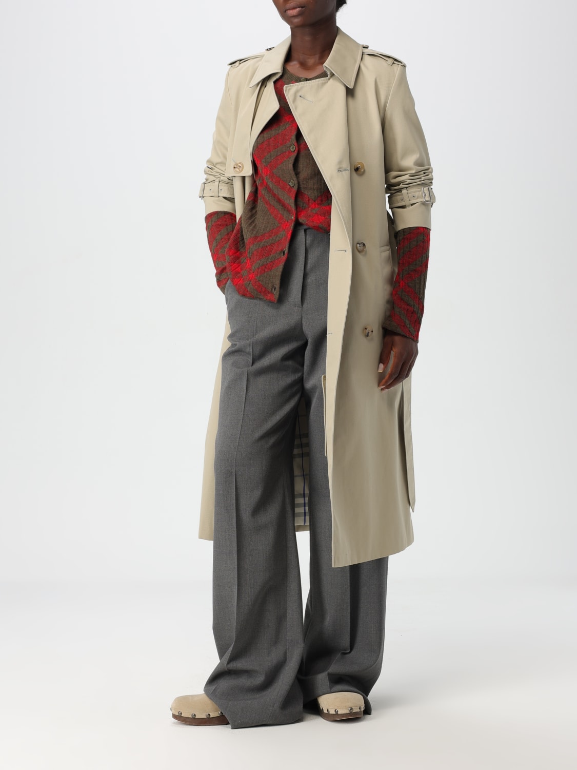 BURBERRY TRENCH COAT: Trench coat woman Burberry, Beige - Img 2