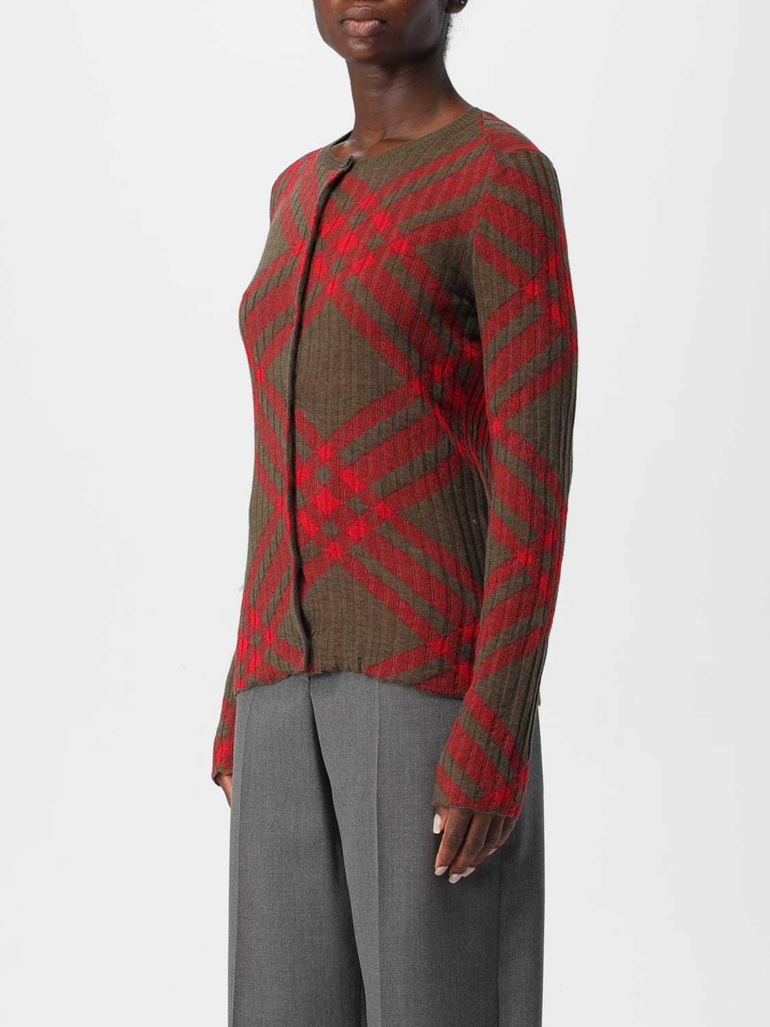 BURBERRY CARDIGAN: Sweater woman Burberry, Red - Img 4