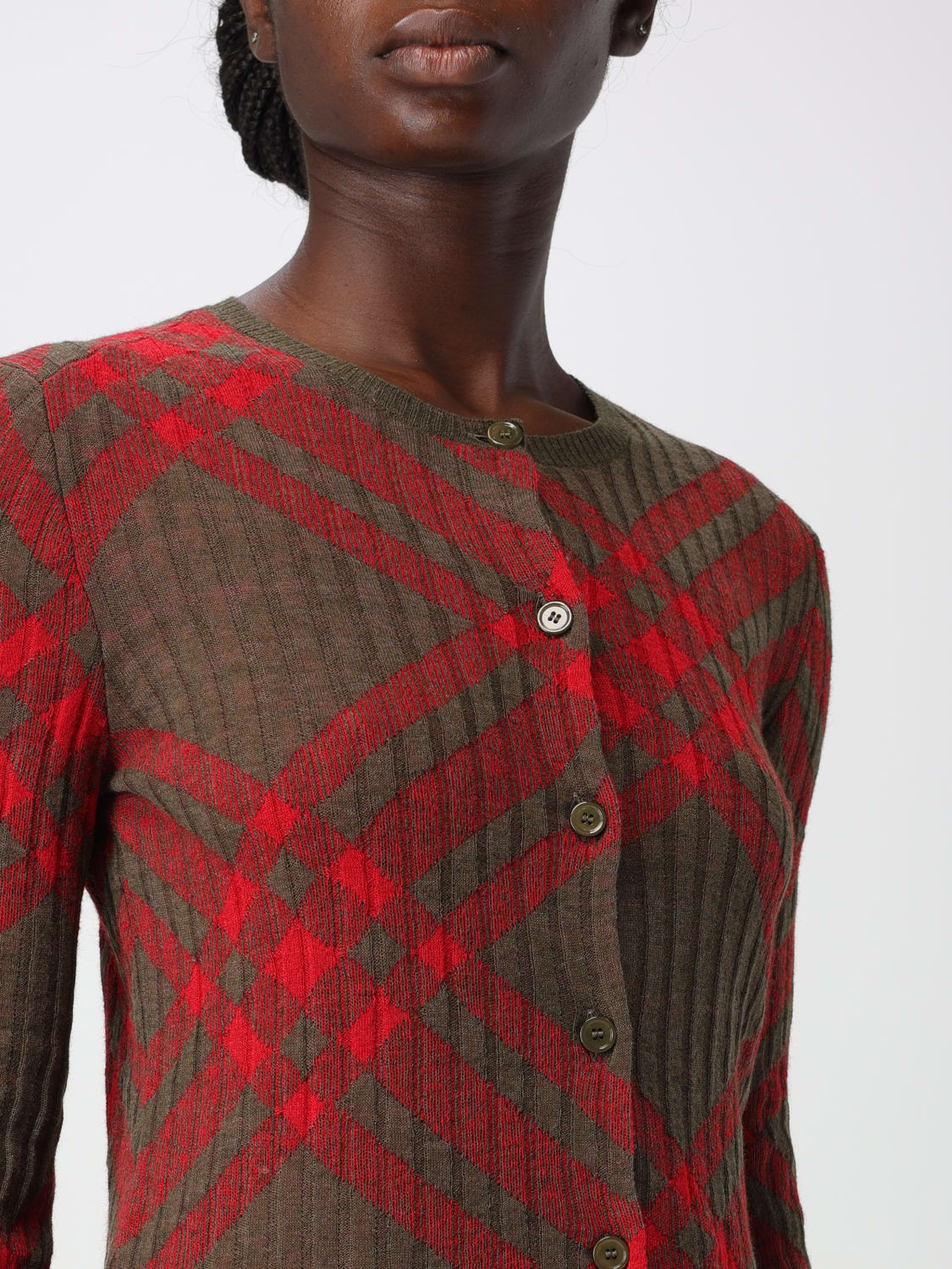 BURBERRY CARDIGAN: Sweater woman Burberry, Red - Img 5