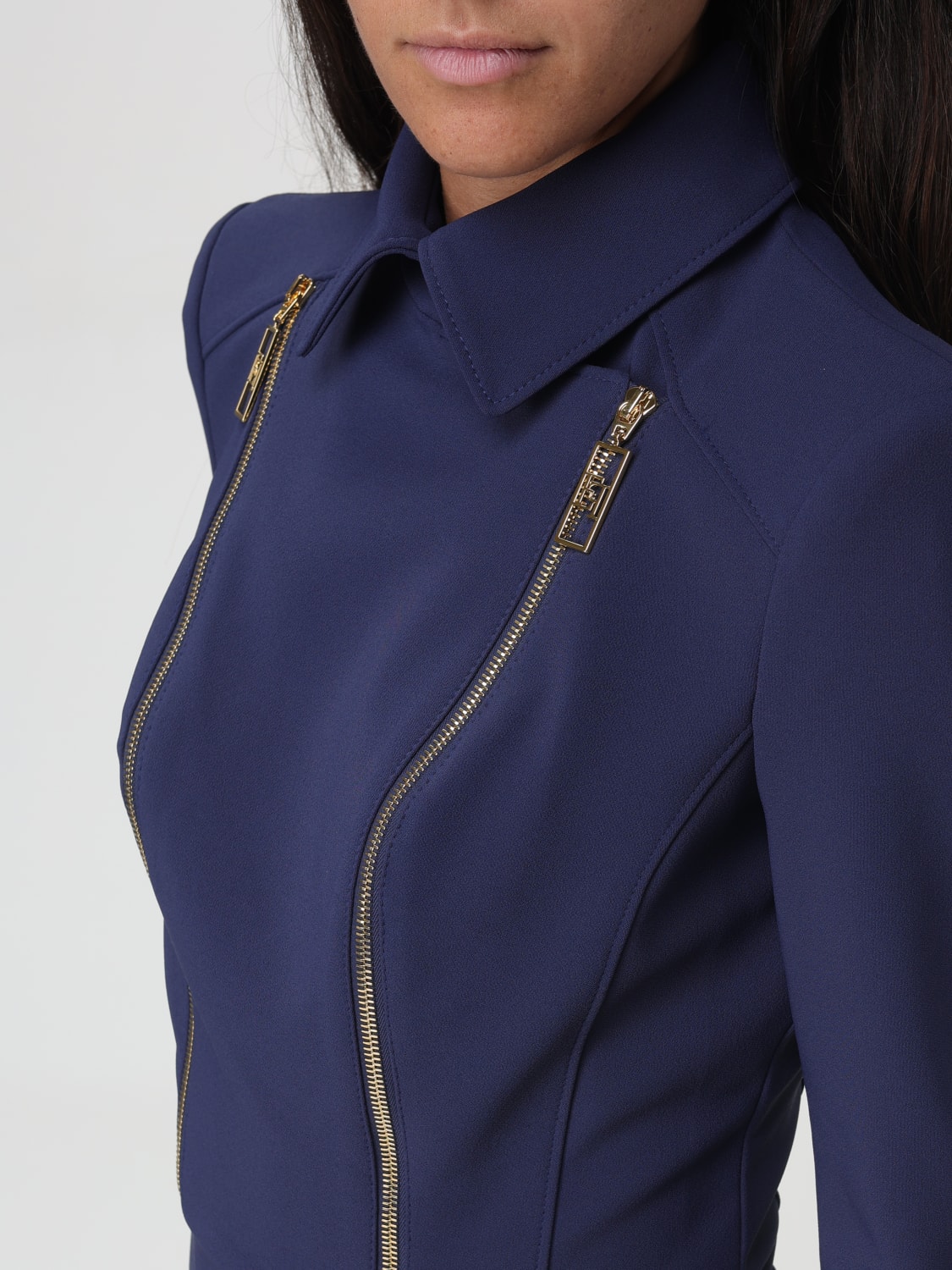 ELISABETTA FRANCHI JACKET: Jacket woman Elisabetta Franchi, Blue - Img 3