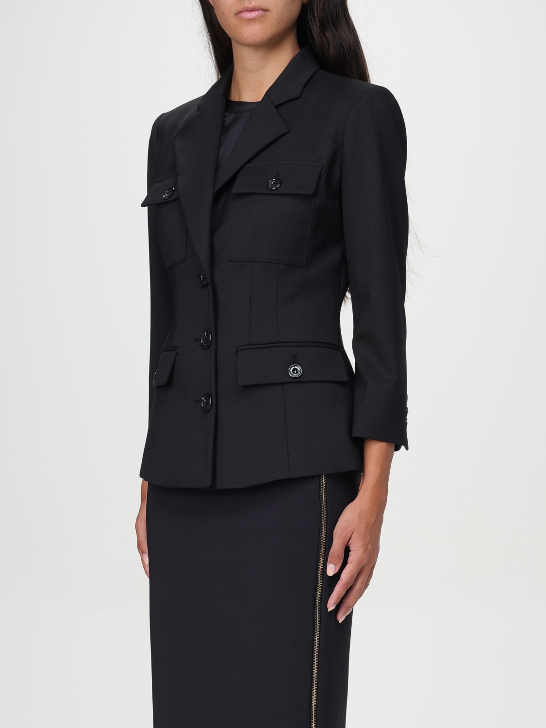 ジャケット ELISABETTA FRANCHI Woman Jacket Black GI107 110 ELISABETTA FRANCHI: Jacket woman - Black | Elisabetta