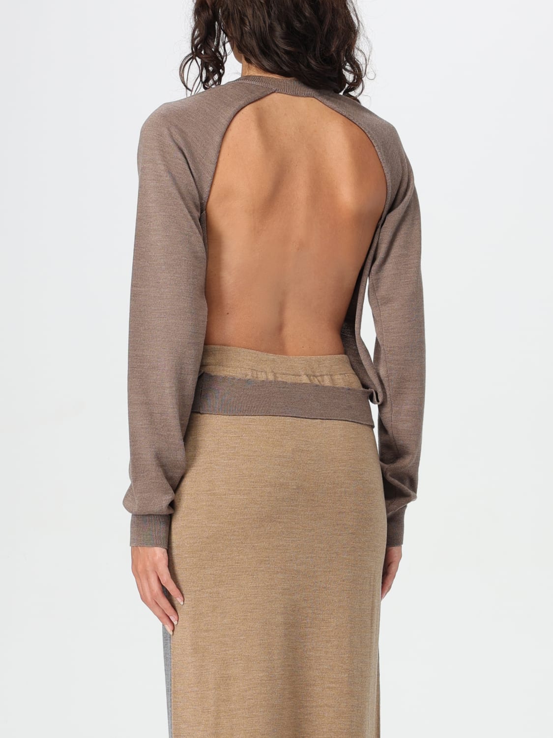 MOSCHINO COUTURE CARDIGAN: Cardigan di lana Moschino Couture, Beige - Img 3