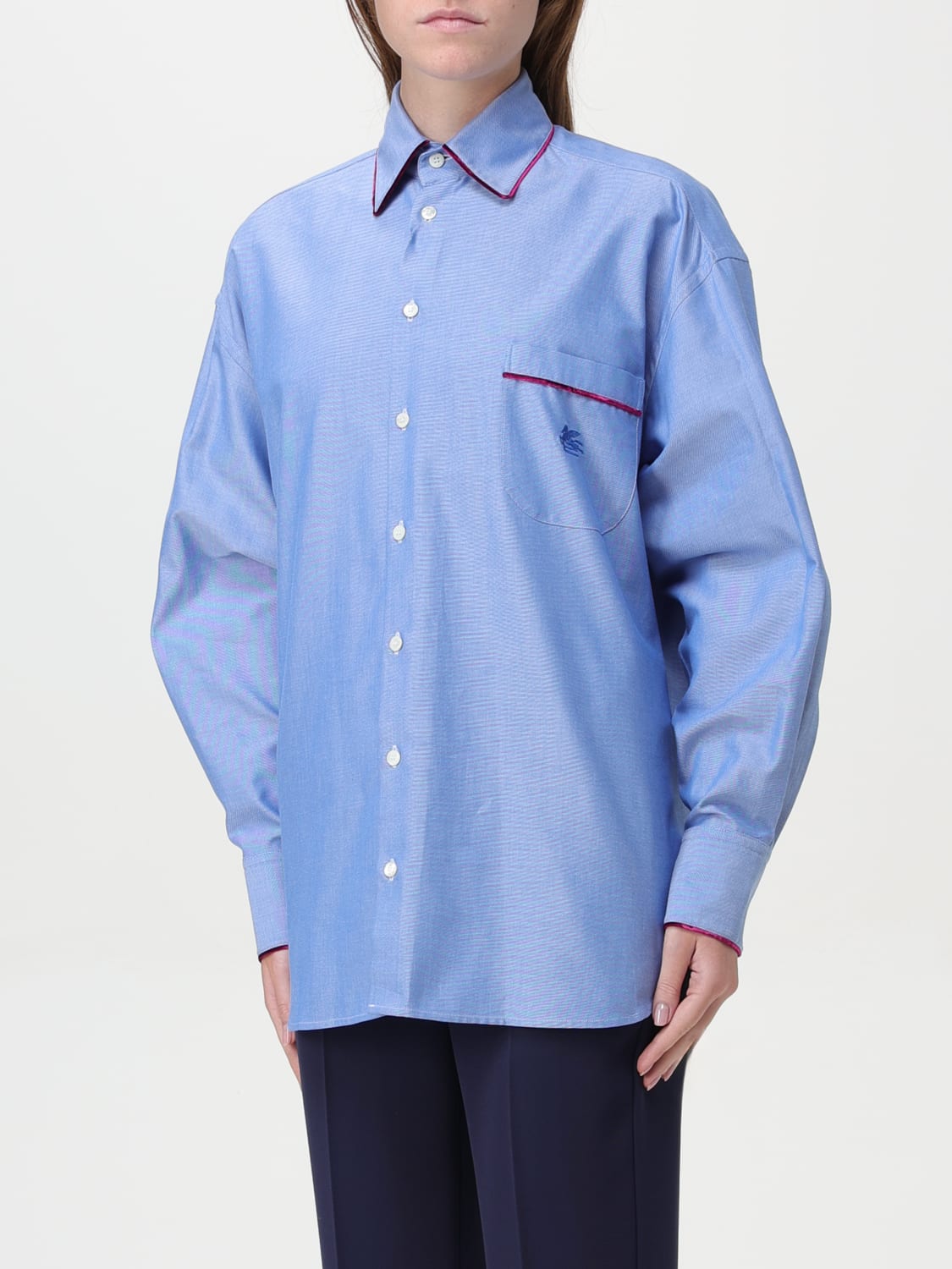 ETRO SHIRT: Shirt woman Etro, Gnawed Blue - Img 4