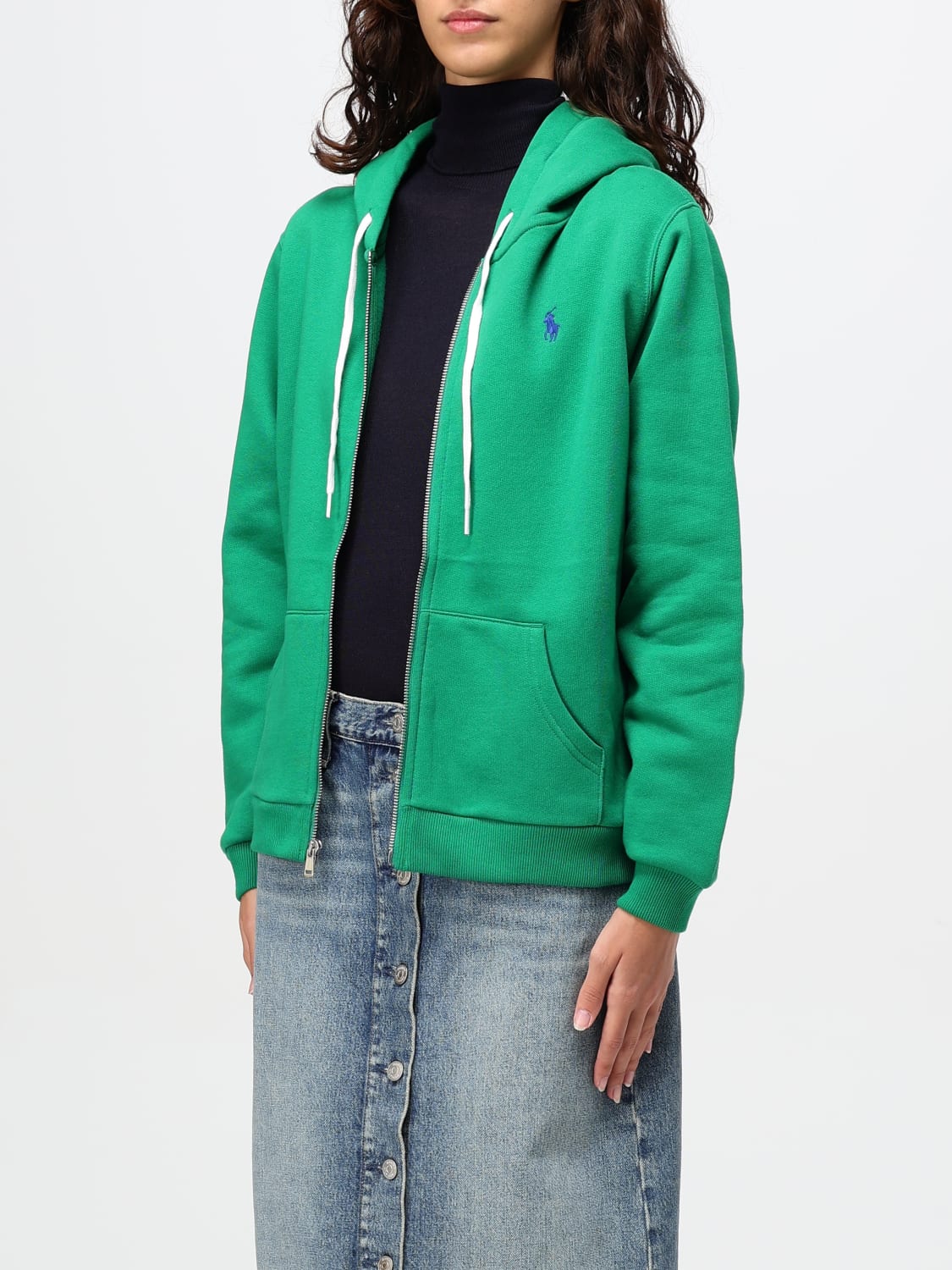 POLO RALPH LAUREN SWEATSHIRT: Sweatshirt woman Polo Ralph Lauren, Emerald - Img 3