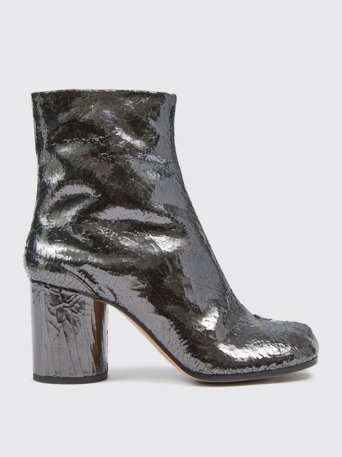 MAISON MARGIELA FLAT ANKLE BOOTS: Boots woman Maison Margiela, Silver - Img 1