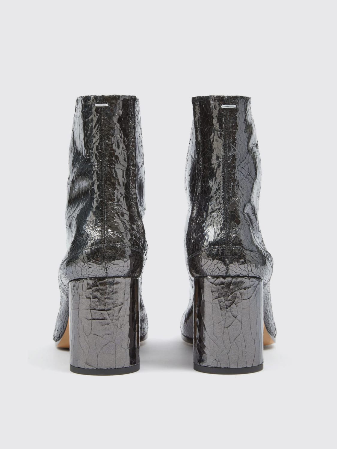 MAISON MARGIELA FLAT ANKLE BOOTS: Boots woman Maison Margiela, Silver - Img 3