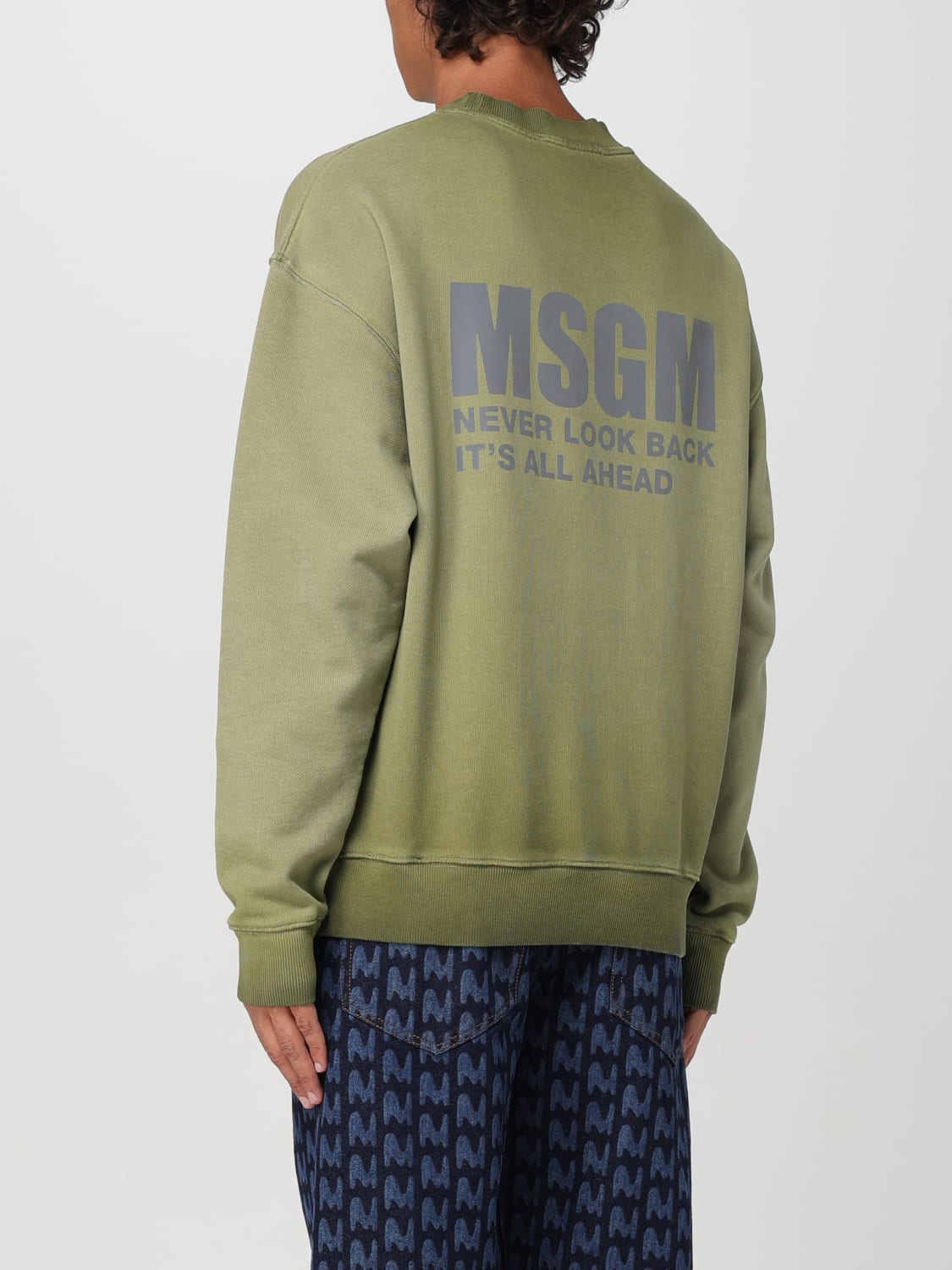 MSGM 스웨트셔츠: 스웨트셔츠 남성 MSGM, 그린 - Img 2