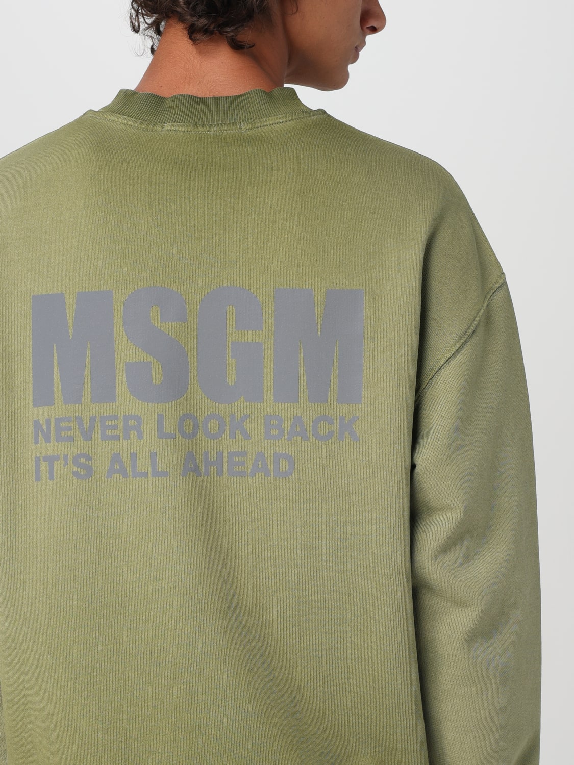 MSGM 스웨트셔츠: 스웨트셔츠 남성 MSGM, 그린 - Img 3