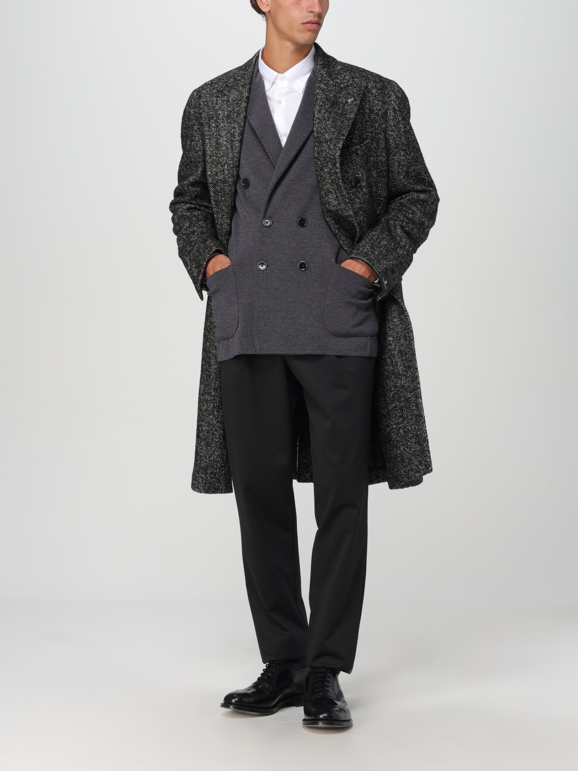 LARDINI BLAZER: Lardini double-breasted blazer, Charcoal - Img 2