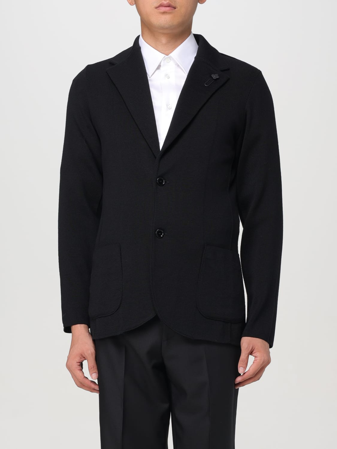 LARDINI BLAZER: Blazer a monopetto Lardini in lana, Nero - Img 1