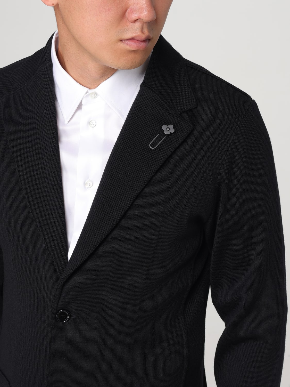 LARDINI BLAZER: Blazer a monopetto Lardini in lana, Nero - Img 4