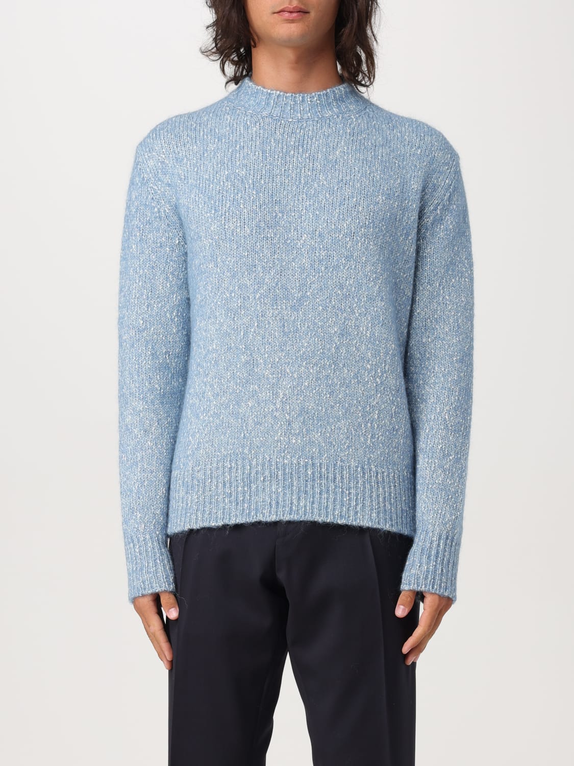 LARDINI SWEATER: Sweater men Lardini, Blue - Img 1