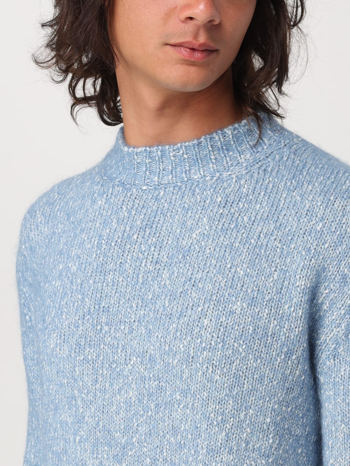 LARDINI SWEATER: Sweater men Lardini, Blue - Img 3