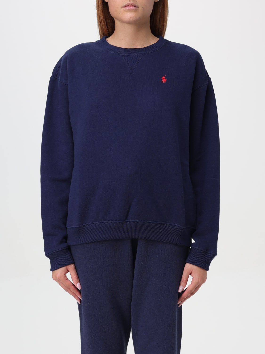 POLO RALPH LAUREN SWEATSHIRT: Sweatshirt woman Polo Ralph Lauren, Blue - Img 1