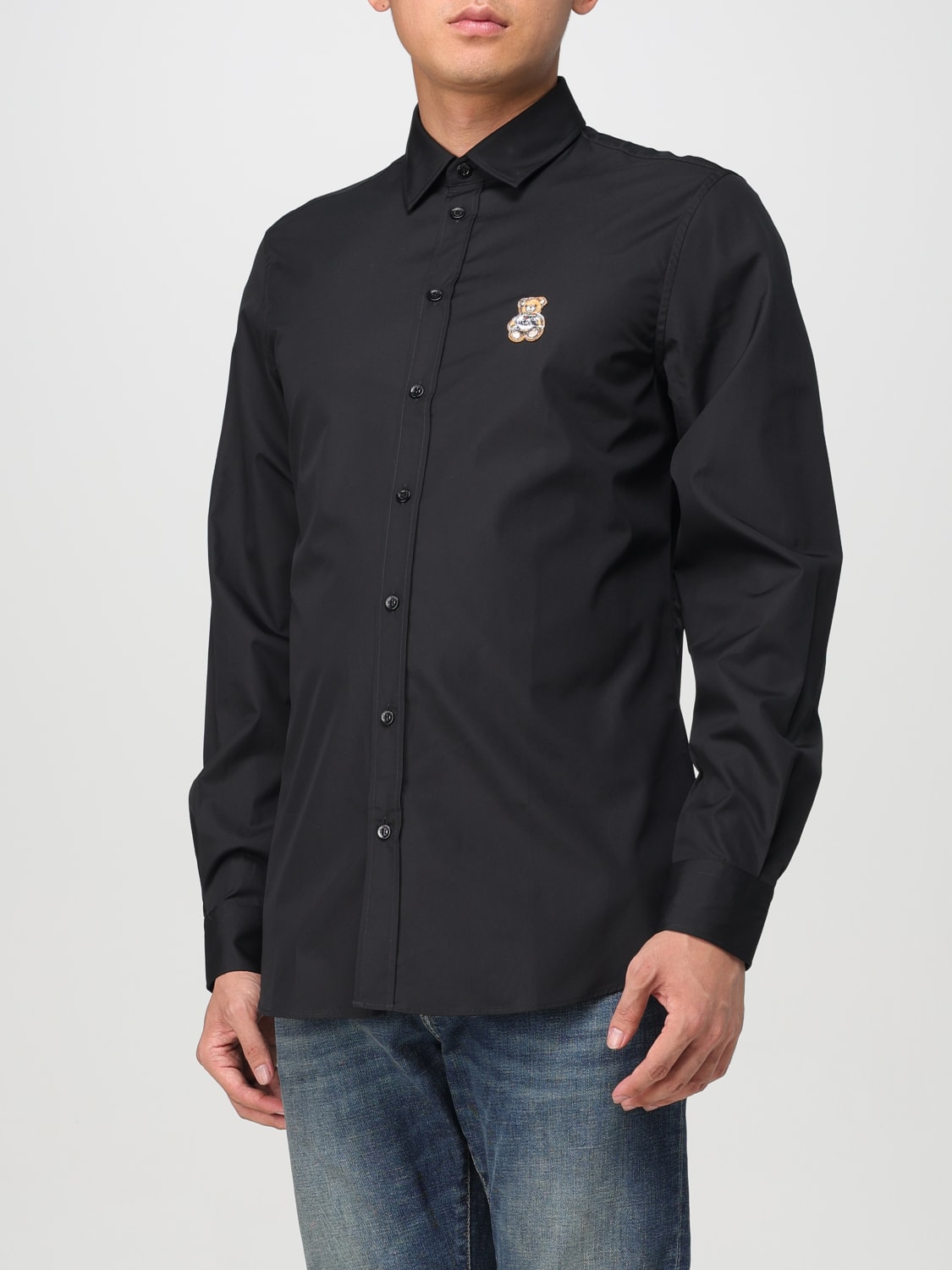 MOSCHINO COUTURE SHIRT: Shirt men Moschino Couture, Black - Img 4