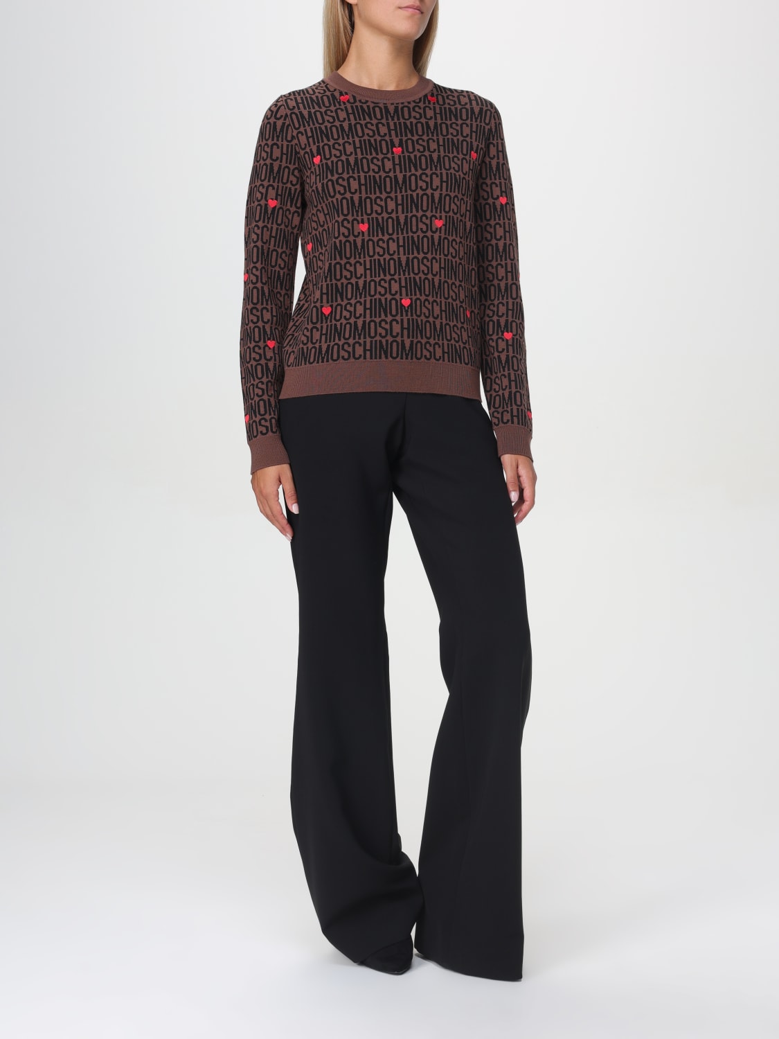 MOSCHINO COUTURE SWEATER: Cardigan woman Moschino Couture, Brown - Img 2