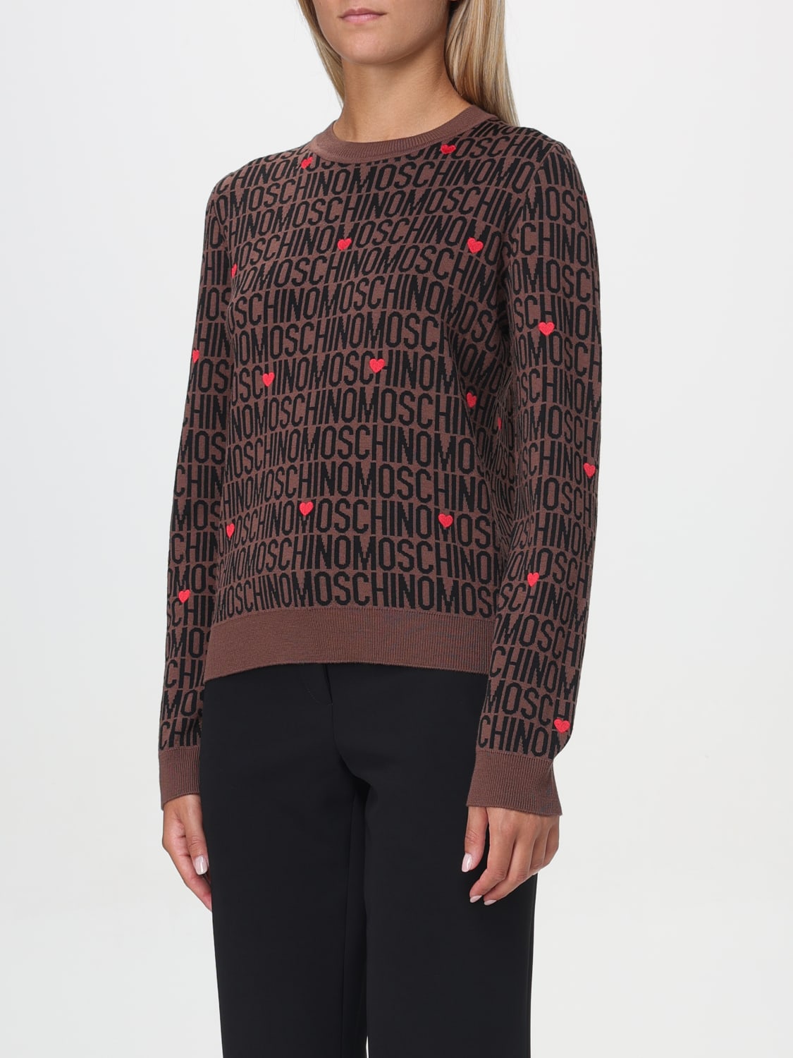 MOSCHINO COUTURE SWEATER: Cardigan woman Moschino Couture, Brown - Img 4