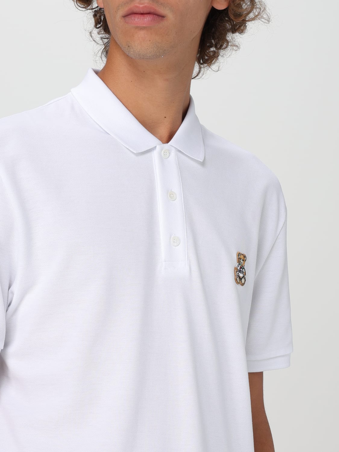 MOSCHINO COUTURE POLO SHIRT: Polo shirt men Moschino Couture, White - Img 4